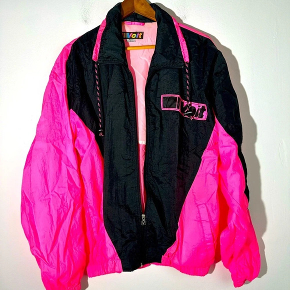 Vintage 80’s VOIT Hot Pink Track Jacket - Picture 1 of 5